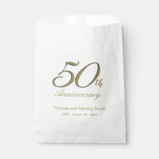 50周年記念ギフト用ケーキ袋 名入れ フェイバーバッグ (正面)