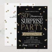 50周年記念グリッターサプライズパーティー 招待状 (正面/裏面)