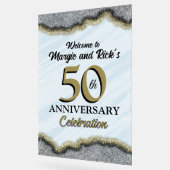 50周年記念グリッターフェイク歓迎サイン アクリルサイン (傾斜)