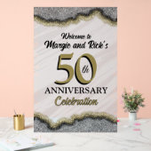 50周年記念グリッターフェイク歓迎サイン アクリルサイン (ウェディング)