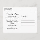 50周年記念グリーン写真Save The Date 案内ポストカード (裏面)