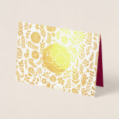 50周年記念グ結婚リーティングカード 箔カード (正面)