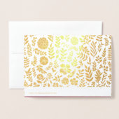 50周年記念グ結婚リーティングカード 箔カード (裏面封筒付き)