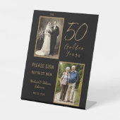 50周年記念ゲストブックテーブルの表示サイン 台座サイン (正面)