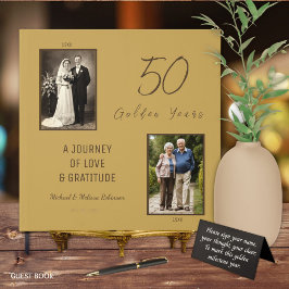 50周年記念ゲストブック – 金ゴールド ゲストブック