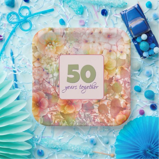 50周年記念コスモスフローラ ペーパープレート (パーティー)