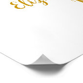 50周年記念ゴールデンウェルカムフローラリース標識 ポスター (角)