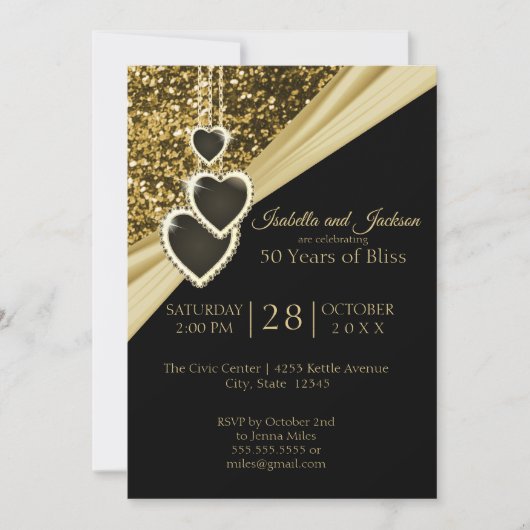 50周年記念ゴールデングリッターアニバーサリー 招待状 (正面)