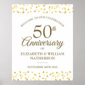 50周年記念ゴールデンハートウェルカムサイン ポスター (正面)