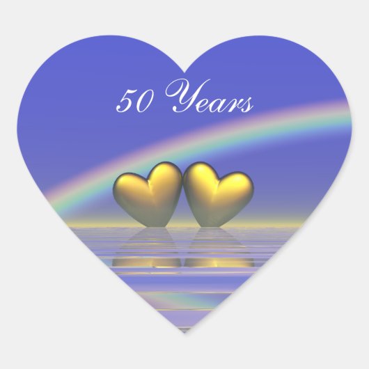50周年記念ゴールデンハート ハートシール (正面)