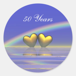 50周年記念ゴールデンハート ラウンドシール