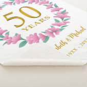 50周年記念ゴールデンフローラピンクリース シェルパブランケット (3/4)