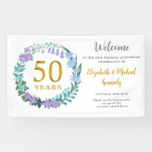 50周年記念ゴールデンフローラリース結婚 横断幕 (横)