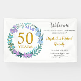 50周年記念ゴールデンフローラリース結婚 横断幕