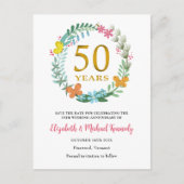 50周年記念ゴールデンフローラ保存日 案内ポストカード (正面)