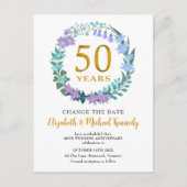 50周年記念ゴールデンフローラ日付の変更 ポストカード (正面)