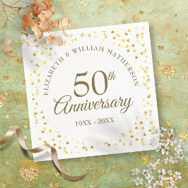 50周年記念ゴールデンラブハート紙吹雪 スタンダードカクテルナプキン