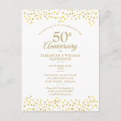 50周年記念ゴールデンラブハート インビテーションポストカード (正面)