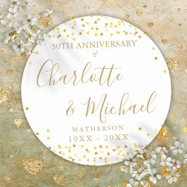 50周年記念ゴールデンラブハート ラウンドシール