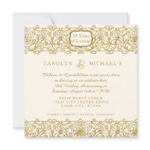 50周年記念ゴールドアニバーサリークリームアートデコフォト付