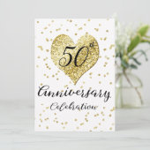 50周年記念ゴールドコンフェッティウェディング 招待状 (スタンド正面)