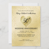 50周年記念ゴールドコンフェッティウェディング 招待状 (裏面)