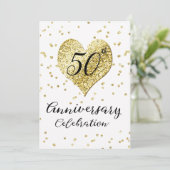 50周年記念ゴールドコンフェッティウェディング 招待状 (スタンド正面)