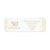 50周年記念ゴールドシグネチャーリターンアドレス ラベル (正面)