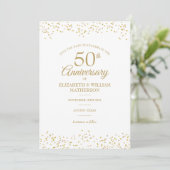 50周年記念ゴールドダストコンフェッティのセーブ・ザ・デート 招待状 (スタンド正面)