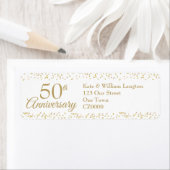 50周年記念ゴールドダストコンフェッティ 返信先住所 ラベル (インサイチュ)