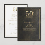 50周年記念ゴールドダスト返信カード 出欠カード (正面/裏面)