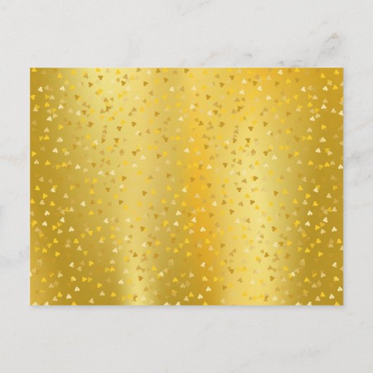 50周年記念ゴールドハーツフォイル日付を保存 案内ポストカード (裏面)