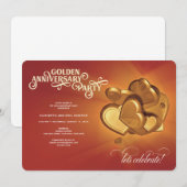 50周年記念ゴールドパーティー（バージョン1） 案内状 (正面/裏面)
