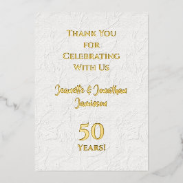 50周年記念ゴールド感謝カード 箔招待状