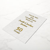 50周年記念ゴールド感謝カード 箔招待状 (回転した状態)