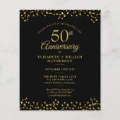 50周年記念ゴールド2枚組写真招待状 (正面)