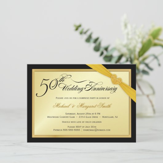 50周年記念サプライズパーティーご招待 招待状 (スタンド正面)