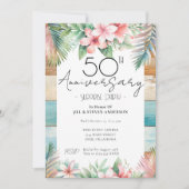 50周年記念サプライズパーティートロピカル 招待状 (正面)