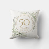 50周年記念シックな水彩緑 クッション (裏面)