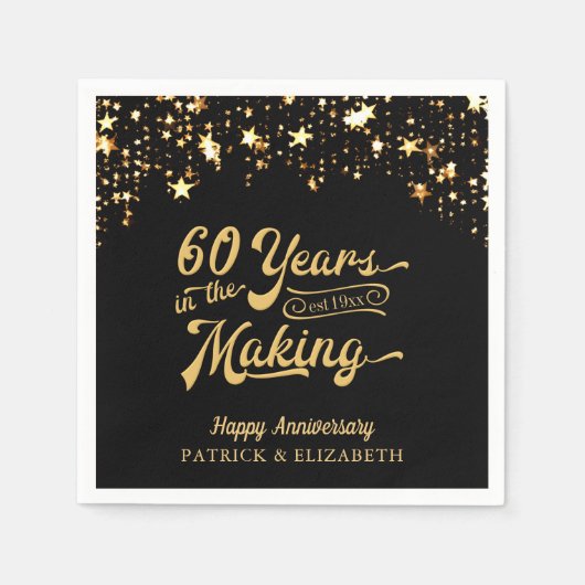 50周年記念スター作り60年 スタンダードカクテルナプキン (正面)