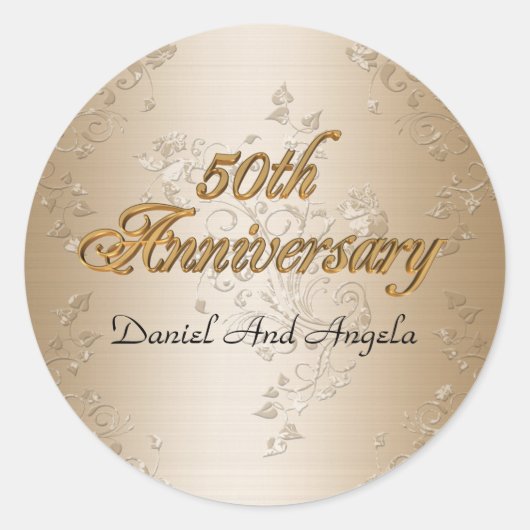 50周年記念ステッカー感謝していo9r ラウンドシール (正面)