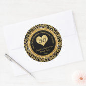 50周年記念ステッカー、さまざまなサイズ、形状 ラウンドシール (封筒)