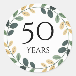 50周年記念ステッカー ラウンドシール