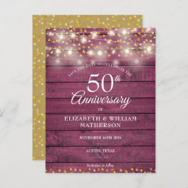 50周年記念ストリングライト日付の保存 案内ポストカード