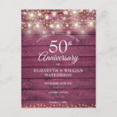 50周年記念ストリングライト Save the Date 案内ポストカード (正面)