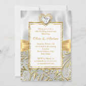 50周年記念ダイヤモンドハート金ゴールドボウフローラ 招待状 (裏面)