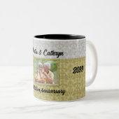 50周年記念ダマスク写真年 ツートーンマグカップ (正面右)