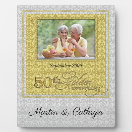 50周年記念ダマスク写真 フォトプラーク (正面)