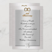 50周年記念ディナー招エレガント待 招待状 (正面/裏面)