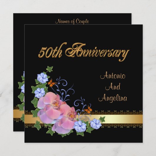 50周年記念ディナー招待蘭 招待状 (正面/裏面)